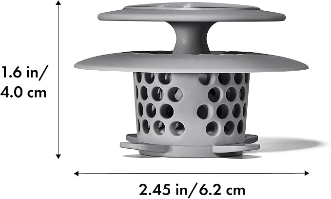 OXO Good Grips Stainless Steel Hair Catch Drain Protector | Catches Hair - Image 2