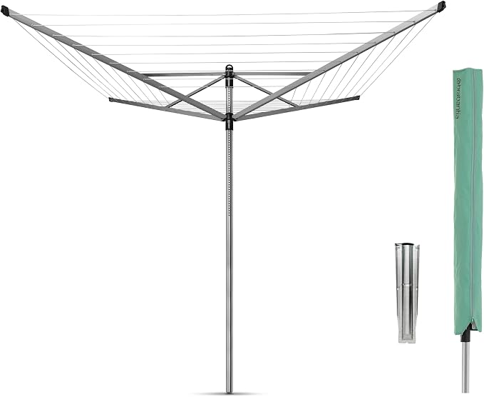 Brabantia Lift-O-Matic Outdoor 4 Arm Clothesline Height Adjustable, Folding by Unknown