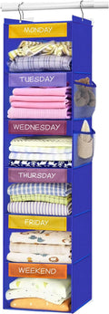 Weekly Clothes Organizer for Kids, 6-Shelf Hanging Closet Organizer by homyfort