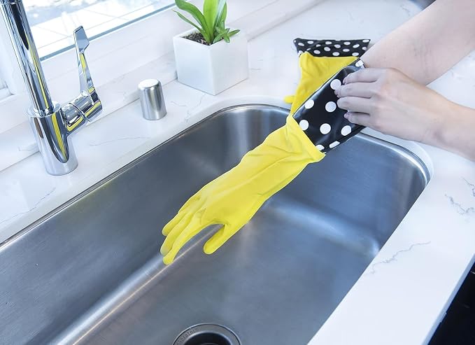 Evriholder Glam-Gloves Reusable Latex Dishwashing Gloves - Image 8
