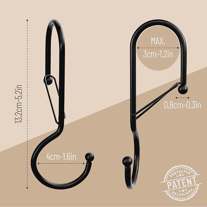 6 Purse Hanger for Closet. Tote Hanger. S-Shaped Hooks S Hooks Twist Design. - Image 3