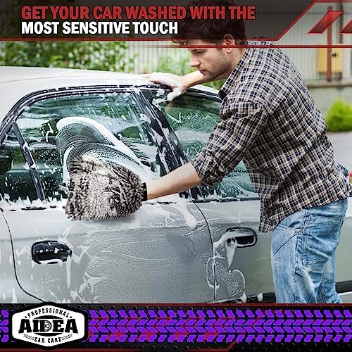AIDEA Car Wash Mitt Microfiber, Car Wash Brush, 7.12''X10.14'' - Image 6