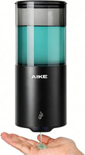 AIKE Automatic Soap Dispenser IPX7 Waterproof 13.5oz Matte Black | No-Drill and by AIKE