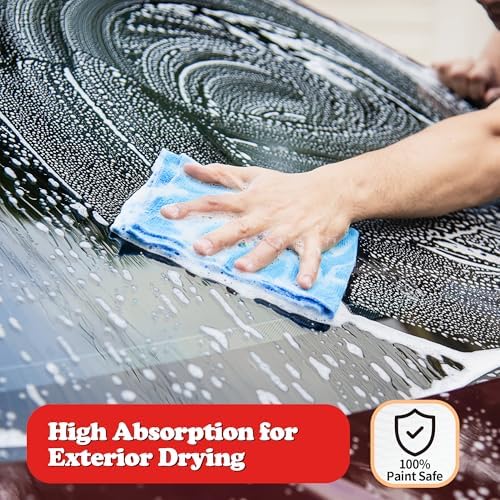 FIXSMITH Shop Towels, Microfiber Cleaning Cloth Bulk, 24 Pack Microfiber Towels - Image 5