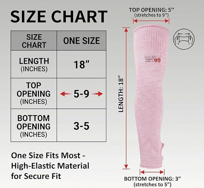 Arm Protectors For Thin Skin And Bruising, Cut Resistant Sleeves For Men Women, A5 Level Farmer Sleeve For Gardening (Grey & Pink, 17.7 In - 2pairs)