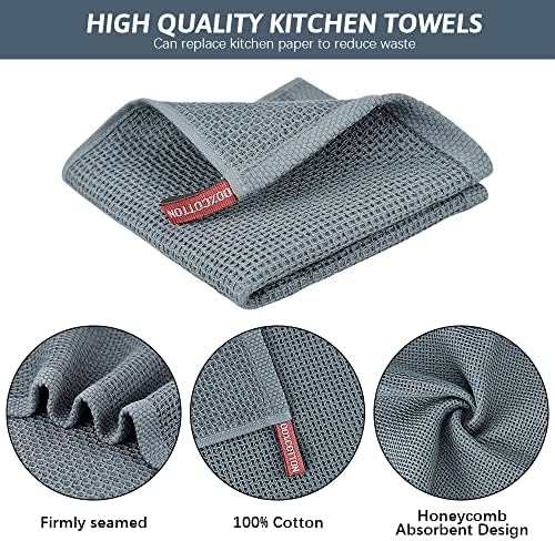 Nialnant 6 Pack Kitchen Towels, 100% Cotton Absorbent Dish Cloths - Image 3