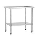 Stainless Steel Work Table 24 x 36 Inch with Adjustable Undershelf, Heavy-Duty Metal Prep Table for Commercial Kitchen & Restaurant, Garage, Outdoor