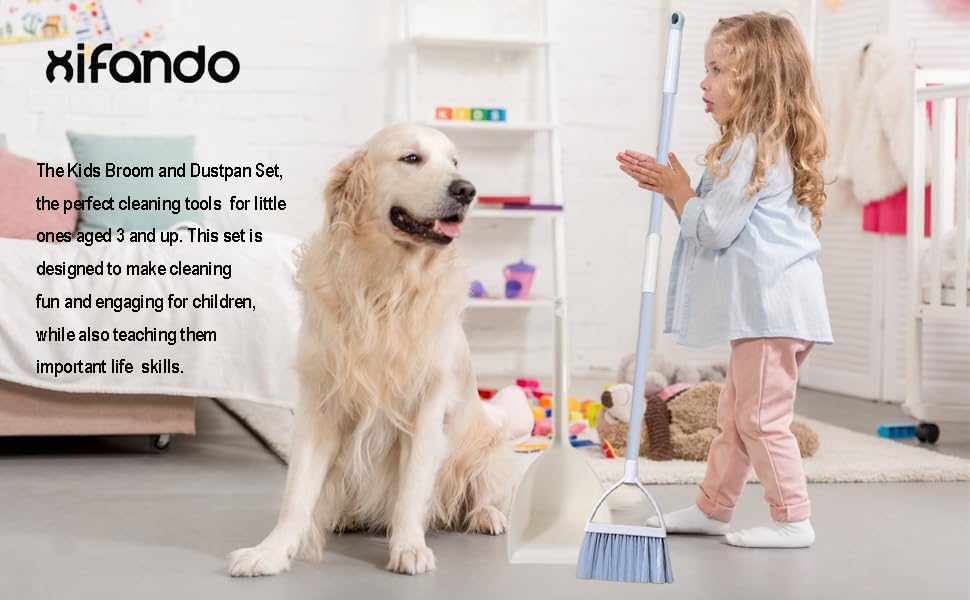 Mini Broom with Dustpan for Kids, Little Housekeeping Helper Set - Image 2