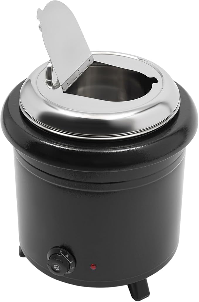 13QT Electric Soup Warmer, 400W Commercial Food/Soup Kettle Warmer for Restaurants and Party, Home, Catering (Black)