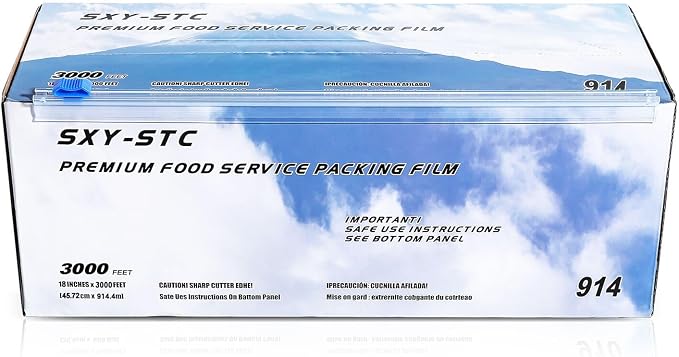 18 Inch x 3000 Feet Plastic Cling Wrap by SXY-STC