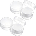 4Pcs Portable Cotton Round Holder, Small WhiteTransparent Pad Holder Plastic by Unknown