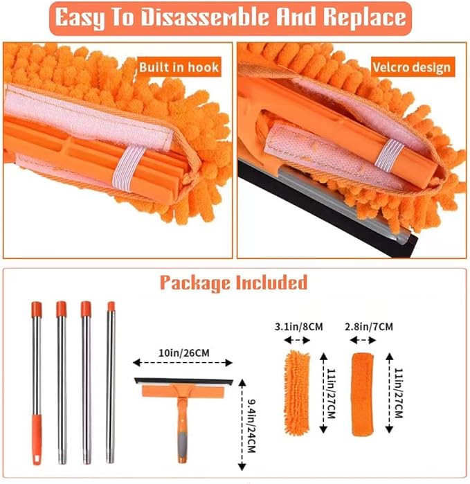 2-in-1 Window Cleaner Tool, Scrubber - Image 4