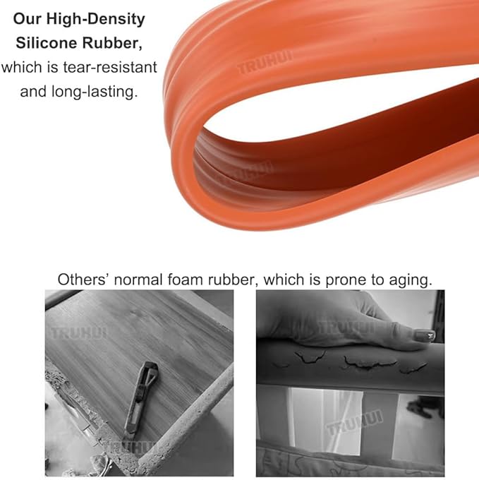 Colorful Rubber Wall Corner Guard Edge Protector,Anti-Collision Strip, Self-Adhesive Wall Guards, Safety Edge & Corner Guards, Length 3.28 ft,Red