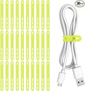 Donruby 30Pcs Silicone Cable Ties, Reusable Cord Organizer Straps, 4.7" by Donruby
