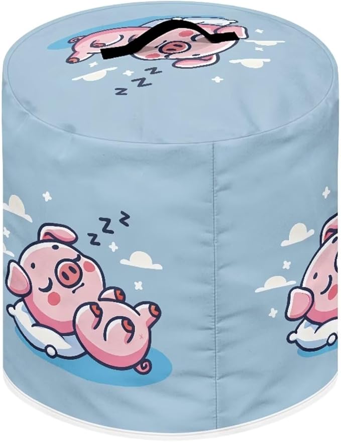 Xoenoiee Cute Pig Blue Pattern Pressure Cooker Cover for Instant Pot, Kitchen Appliance Dust Cover with Pockets for Rice Cooker Air Fryer Slow Cooker, for 3 Qt Pot