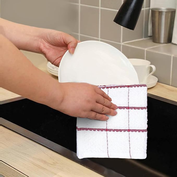 AMOUR INFINI Cotton Kitchen Dish Cloths Set of 8 – Highly Absorbent, Super Soft - Image 5