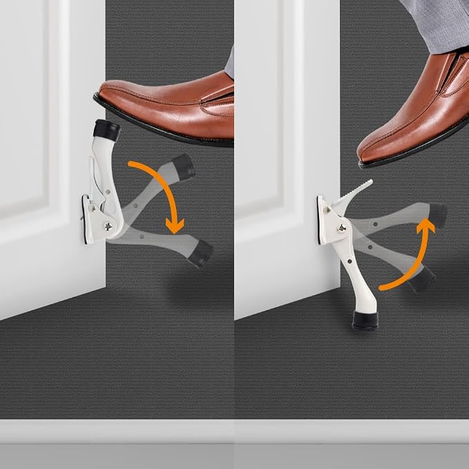 One Touch Kickdown Door Stopper, Door Holder, Heavy Duty Door Stops, Bottom of - Image 2