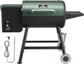 Electric Pellet Smoker Grill Combo 8 In 1 Wood Grill Smoker 456 Sq.In Cooking Area with Meat Probe & Side Table with Hooks PID Controller, Auto Temperature Control 500°F Max