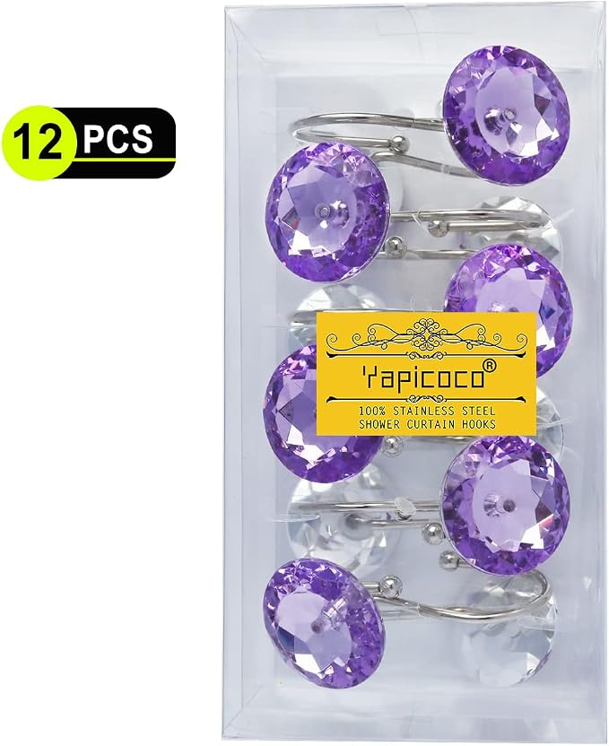 12PCS Stainless Steel Shower Curtain Hooks Rings - Image 9