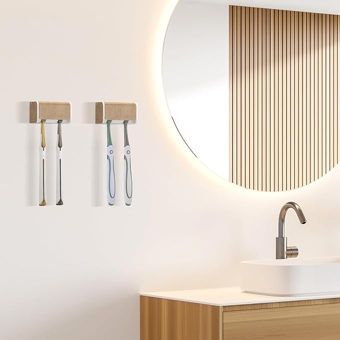 2 PCS Toothbrush Holders Wall Mounted - Image 2