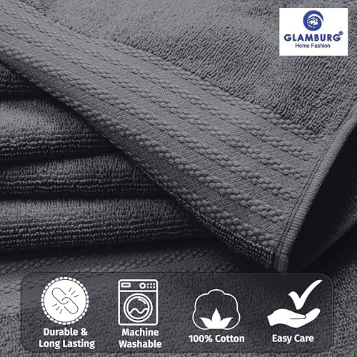 GLAMBURG Ultra Soft 8-Piece Towel Set - Image 2