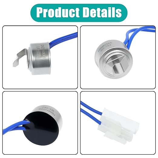 242046001 Refrigerator Defrost Thermostat for Electrolux Frigidaire Kenmore | Replaces 240386402, 1564839, AP4508400, AH2378768, EA2378768, PS2378768, L47-22F