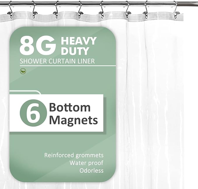 Barossa Design Long Shower Curtain Liner 78" Height by BarossaDesign