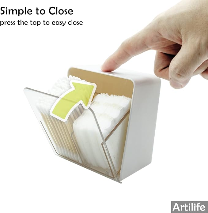 Artilife Bathroom Qtip Holder Canisters, Vanity Countertop Storage Organizer - Image 4
