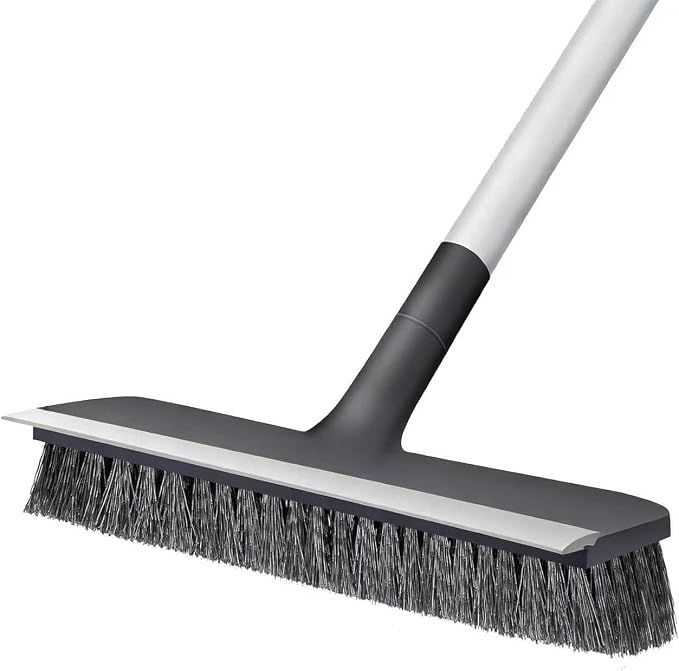 Floor Scrub Brush for Cleaning Bathroom, Garage and Deck | Adjustable Long by AONEZ