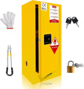 Flammable Cabinet 30 Gallon, Galvanized Steel Chemical Safety Cabinet, 3-Point Locking System & Adjustable Shelf for Warehouses, Industrial Use, Home Use & Commercial Facilities