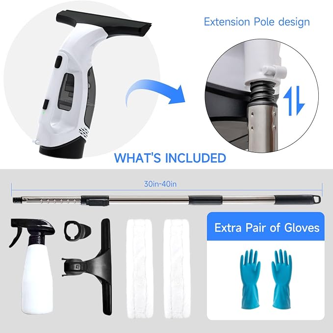 Window Vacuum Squeegee Cordless, Window Vacuum Cleaner - Image 5