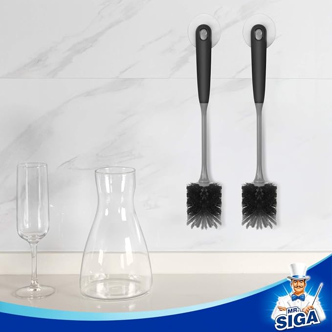 MR.SIGA Long Handle Bottle Brush, Non-Scratch Water Bottle Brush Cleaner | 2 - Image 6