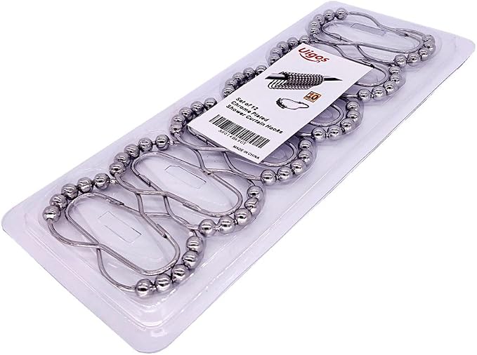Premium Shower Curtain Rings Set of 12, Rust-Resistant Stainless Steel Hooks - Image 7