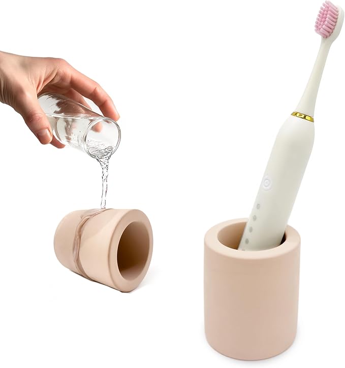 Diatomite Toothbrush Holder, Quick Dry Bathroom Stand | Water Absorbing by Unknown