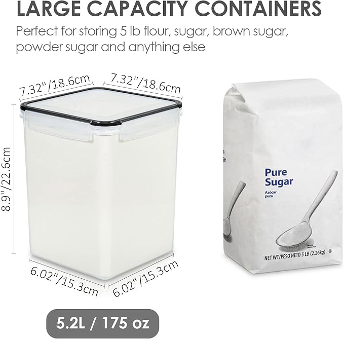 Vtopmart 5.2L Flour Sugar Storage Containers - Image 2