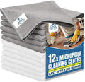 DAN RIVER 12-Pack Microfiber Towels – Ultra Absorbent, Lint-Free & Streak-Free by DanRiver