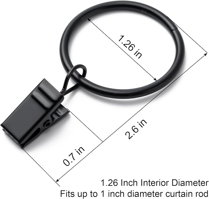 BOOMIBOO 36 Pack Curtain Rings - Image 2