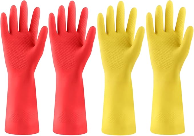 Rubber Kitchen Dishwashing Gloves by Unknown