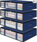 StorageRight Under Bed Storage Bags, 4 Pack, Comforters, Blankets and Seasonal by StorageRight