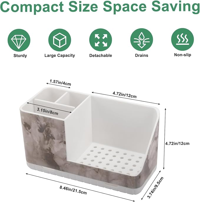 Toothbrush Holders for Bathroom Countertop Organizer | Easy To Clean, Detachable - Image 6