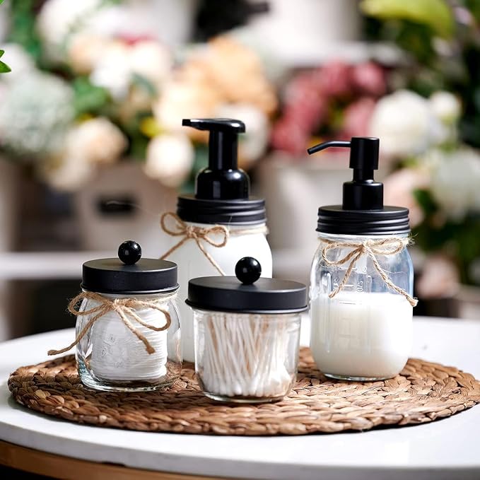 Amolliar Mason Jar Liquid Soap Dispenser, Lotion Dispenser | Rustproof - Image 3