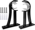 KOLAKO Curtain Rod Brackets, Heavy Duty Black Curtain Rods Holders Hook Hangers by KOLAKO