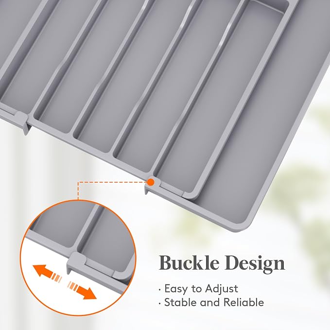 Lifewit Expandable Silverware Drawer Organizer, Kitchen Utensil Tray | BPA-free - Image 6