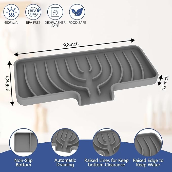 JACZZO Silicone Sponge Holder for Kitchen Sink, Sink Caddy - Image 4