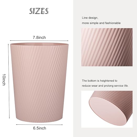UUJOLY Small Trash Can Wastebasket Garbage Can Container Bins - Image 6