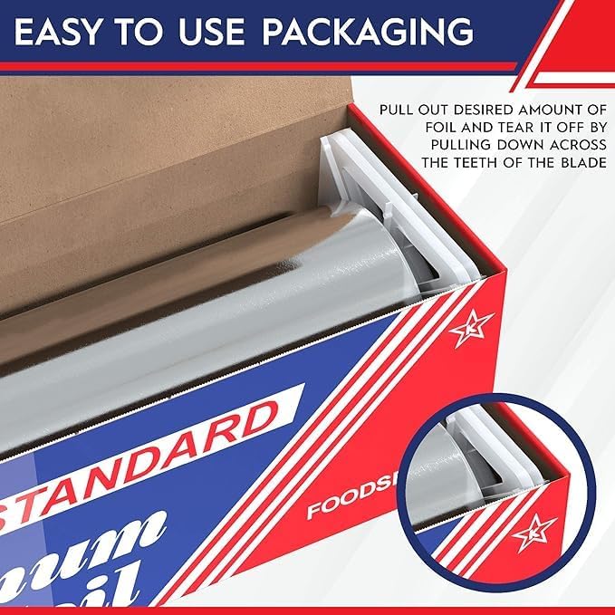 12"x1000 Standard Aluminum Foil Roll - Image 4