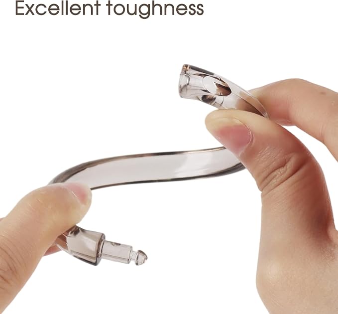 Light Taupe Shower Curtain Hooks - Image 3