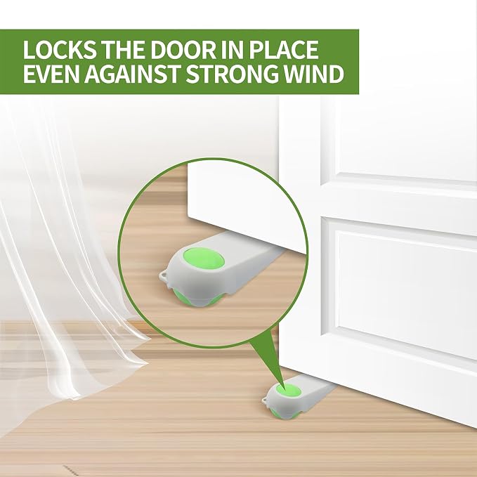 Door Stoppers for Bottom of Door, 2 Pack 3.9", Rubber Door Stopper Wedges - Image 6