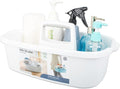 Large Cleaning Supplies Caddy Portable Shower Caddy Basket White by JiatuA