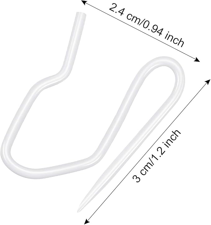 Outus 58 Pack Metal Curtain Hooks Pin On Drapery Hooks 1.2 x 1 Inch - Image 3